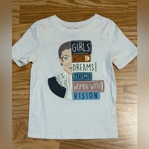 RBG Girls With Dreams Become Women With Vision Tee Toddler 4T Feminist Shirt